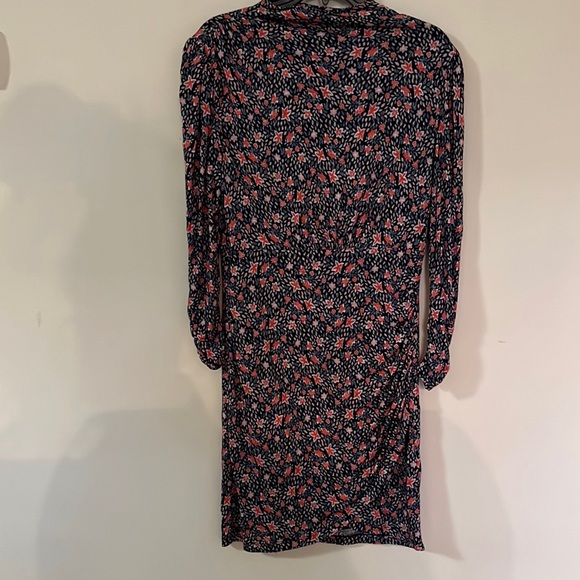 Rebecca Taylor Twilight Jersey Dress Long Sleeve Dark Navy Floral NWT - Picture 4 of 9